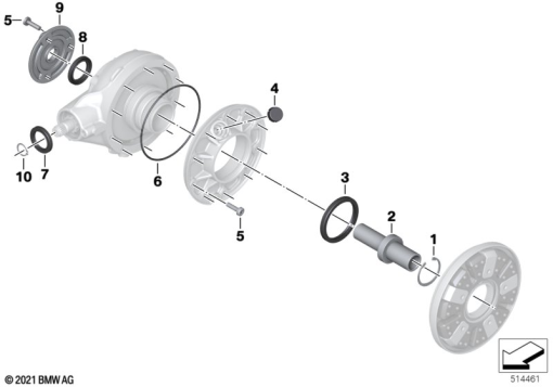 R18 Classic (K34) RIGHT-ANGLE GEARBOX, SINGLE PARTS exploded view parts diagram