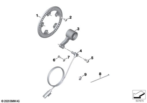 R18 Classic (K34) ROTATIONAL-SPEED SENSOR, REAR exploded view parts diagram
