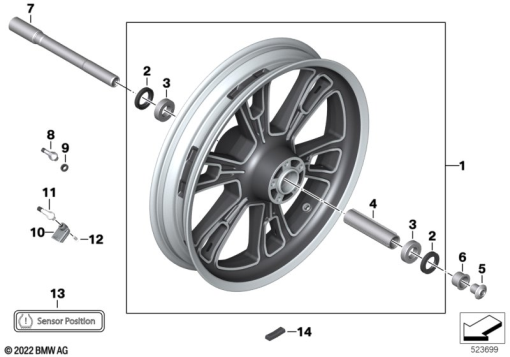 R18 Classic (K34) CAST RIM, FRONT exploded view parts diagram