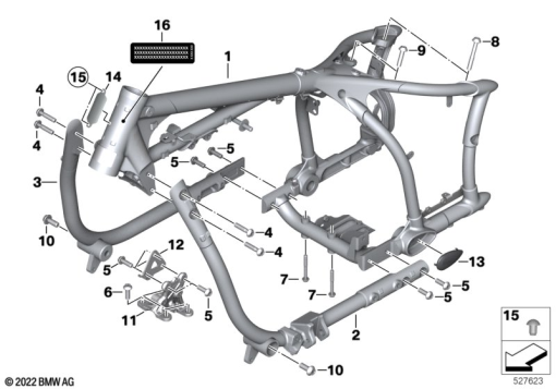 R18 Classic (K34) MAIN FRAME exploded view parts diagram
