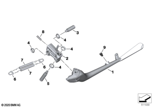 R18 Classic (K34) SIDE STAND exploded view parts diagram