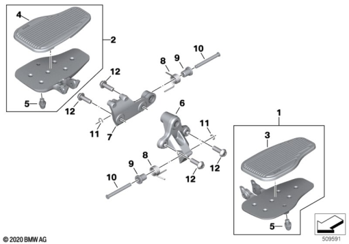 R18 Classic (K34) FOOTBOARDS exploded view parts diagram