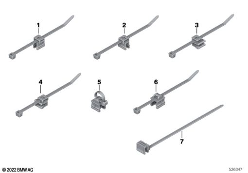 R18 Classic (K34) CABLE STRAP WITH BRACKET, EDGE CLIP exploded view parts diagram