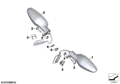R18 Classic (K34) MULTIFUNCTIONAL TURN SIGNALS exploded view parts diagram