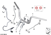 R18 Classic (K34) HANDLEBARS PRO STEP AND RISER parts diagram