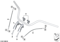 R18 Classic (K34) HANDLEBARS SERIES AND RISER parts diagram