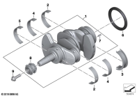 R18 Classic (K34) CRANKSHAFT WITH BEARING parts diagram
