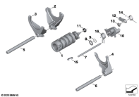 R18 Classic (K34) 6-SPEED TRANSMISSION SHIFT COMPONENTS parts diagram