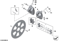 R18 Classic (K34) FRONT WHEEL BRAKE parts diagram