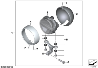 R18 Classic (K34) LED AUXILIARY HEADLIGHT parts diagram