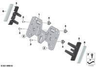 R18 Classic (K34) NUMBER PLATE BASEPLATE / REAR REFLECTOR parts diagram