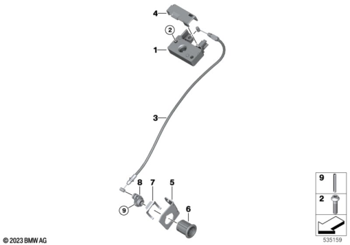 R1300GS 22 (KA1) SEAT BENCH LOCK exploded view parts diagram
