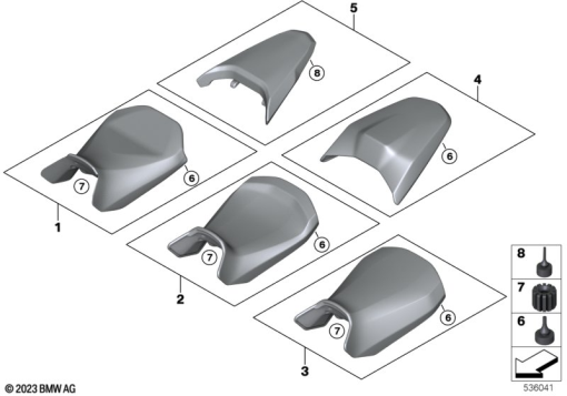 R1300GS 22 (KA1) RETROFIT, SEAT exploded view parts diagram