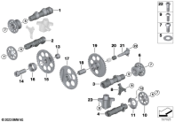 R1300GS 22 (KA1) CAMSHAFT, PULLEY, INTERMEDIATE SHAFT parts diagram