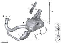 R1300GS 22 (KA1) EXHAUST MANIFOLD WITH FRONT MUFFLER parts diagram