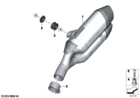 R1300GS 22 (KA1) DOUBLE SILENCER parts diagram