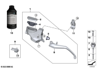 R1300GS 22 (KA1) CLUTCH CONTROL ASSEMBLY parts diagram