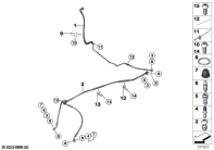 R1300GS 22 (KA1) BRAKE LINES, FRONT parts diagram
