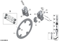 R1300GS 22 (KA1) FRONT WHEEL BRAKE parts diagram