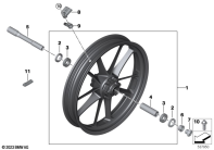 R1300GS 22 (KA1) FORGED WHEEL, FRONT parts diagram
