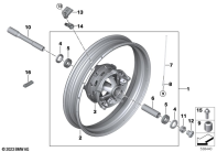 R1300GS 22 (KA1) CROSS SPOKE WHEEL FRONT parts diagram