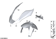 R1300GS 22 (KA1) FRONT WHEEL FENDER parts diagram