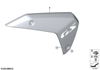 R1300GS 22 (KA1) GRILL TRIM, ALUMINUM parts diagram