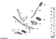 R1300GS 22 (KA1) FRONT AND REAR FOOTPEG parts diagram