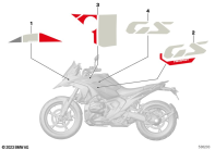 R1300GS 22 (KA1) DECOR, WN2L, RACING BLUE, MET parts diagram