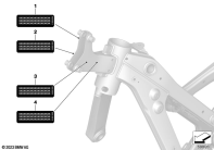 R1300GS 22 (KA1) INFORMATION LABEL, STEERING HEAD parts diagram