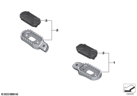 R1300GS 22 (KA1) RETROFIT, PASSENGER FOOT PEG parts diagram