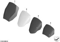 R1300GS 22 (KA1) RETROFIT WINDSHIELD parts diagram