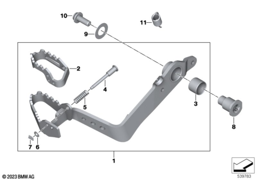 F900GS 22 (K81) FOOTBRAKE LEVER, ADJUSTABLE exploded view parts diagram