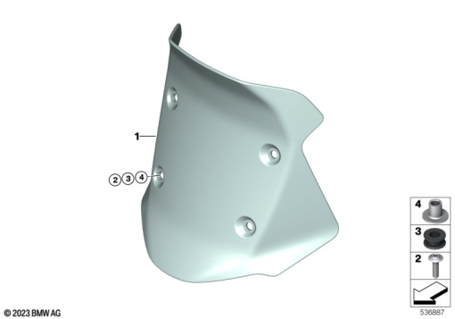 F900GS 22 (K81) WINDSHIELD exploded view parts diagram