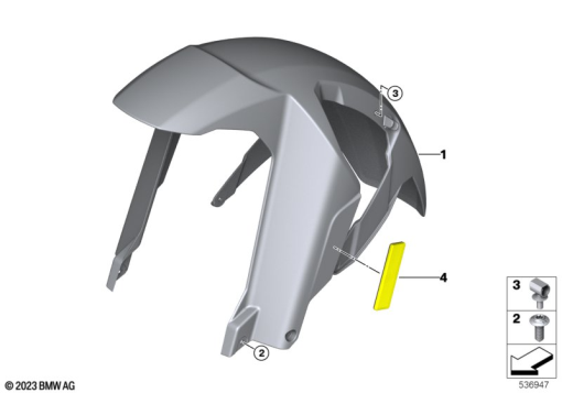 F900GS 22 (K81) FRONT WHEEL COVER exploded view parts diagram