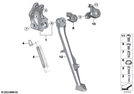 F900GS 22 (K81) SIDE STAND exploded view parts diagram