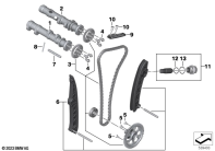 F900GS 22 (K81) CAMSHAFT, CAMSHAFT GEAR, TIMING CHAIN parts diagram