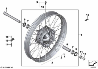 F900GS 22 (K81) CROSS SPOKE WHEEL FRONT parts diagram