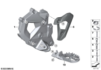 F900GS 22 (K81) FOOTREST PLATE/FOOTREST FRONT LEFT parts diagram