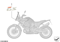 F900GS 22 (K81) STICKER, WND2 BLACK-STORM parts diagram