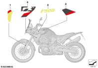 F900GS 22 (K81) STICKER, YN3X, SAO PAULO YELLOW parts diagram