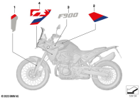 F900GS 22 (K81) STICKER, YN2E WHITE/BLUE/RED parts diagram