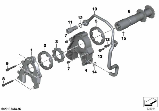 R12 nineT 22 (KR1) SINGLE PARTS FOR OIL PUMP exploded view parts diagram