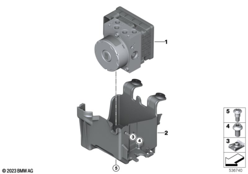 R12 nineT 22 (KR1) PRESSURE MODULATOR ABS exploded view parts diagram