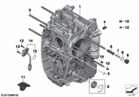 R12 nineT 22 (KR1) ENGINE HOUSING parts diagram