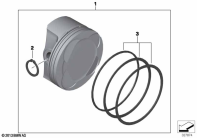 R12 nineT 22 (KR1) PISTON, SINGLE COMPONENTS parts diagram