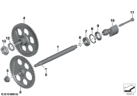 R12 nineT 22 (KR1) COMPENSATING SHAFT parts diagram