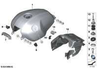 R12 nineT 22 (KR1) FUEL TANK parts diagram