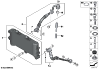 R12 nineT 22 (KR1) OIL COOLER/OIL COOLING PIPE parts diagram