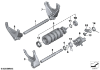 R12 nineT 22 (KR1) 6-SPEED TRANSMISSION SHIFT COMPONENTS parts diagram